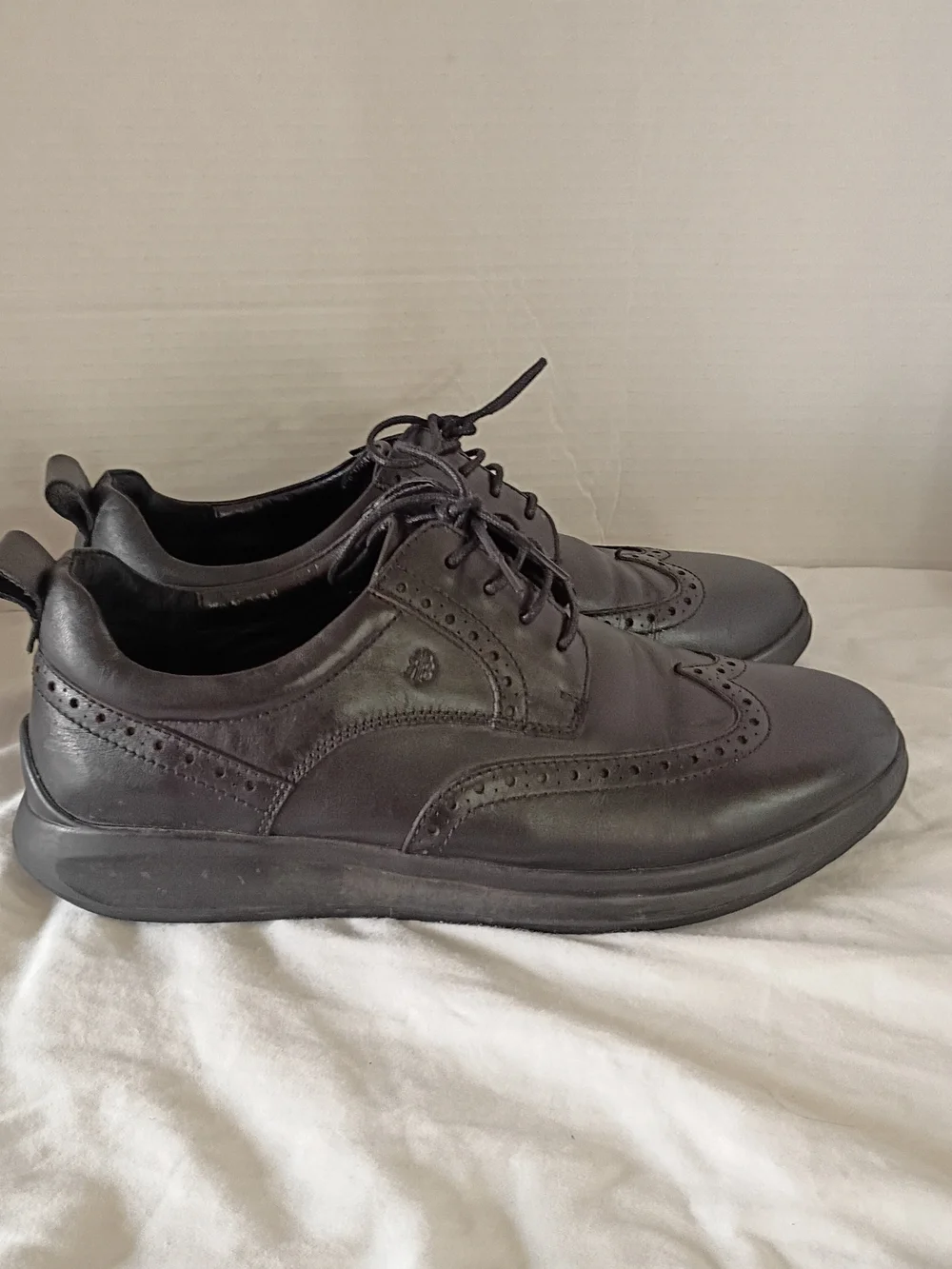 Men's Black Wingtip Derby Shoes - Classic Lace-Up Oxford BY Robbins & Brooks